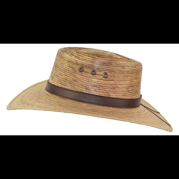 Straw Hat saddleback Palma hat Western hat southwestern cowboy hat Unisex - Picture 3 of 6